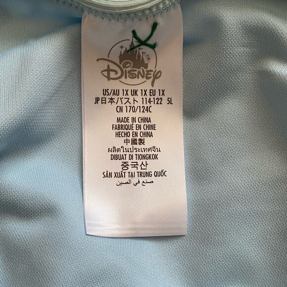 Disney Lilo And Stitch Woman's Size 1X Light Blue UPF 50+ One Piece Swimsuit NEW - Picture 4 of 11